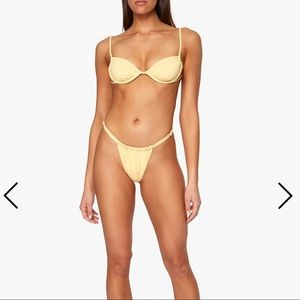Weworewhat ruched bikini top and bottom